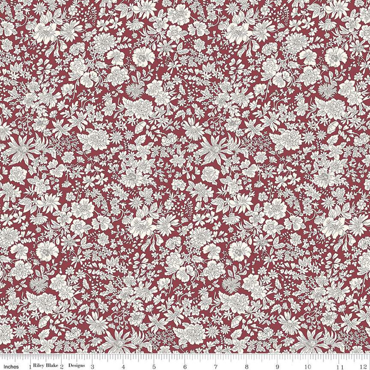 Liberty Fabrics-Emily Belle Claret-fabric-gather here online