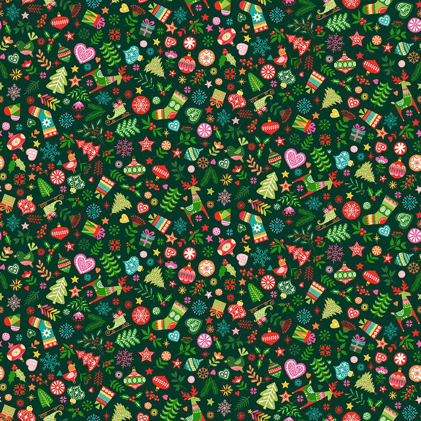 Andover-Green Ornaments-fabric-gather here online