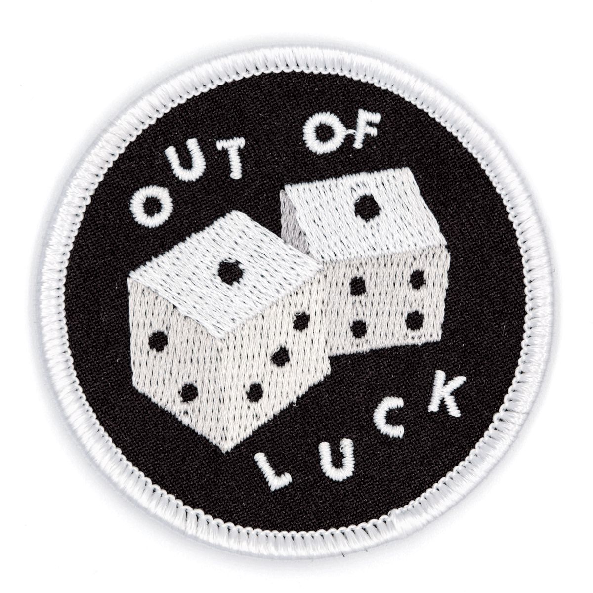 These Are Things-Out Of Luck Embroidered Iron-On Patch-accessory-gather here online