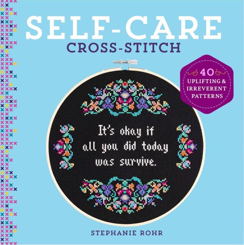 Microcosm Publishing & Distribution-Self-Care Cross-Stitch: 40 Uplifting & Irreverent Patterns-book-gather here online