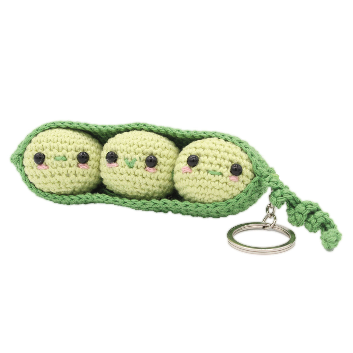 Hardicraft-DIY Crochet Kit - Peas Keychain-knitting / crochet kit-gather here online