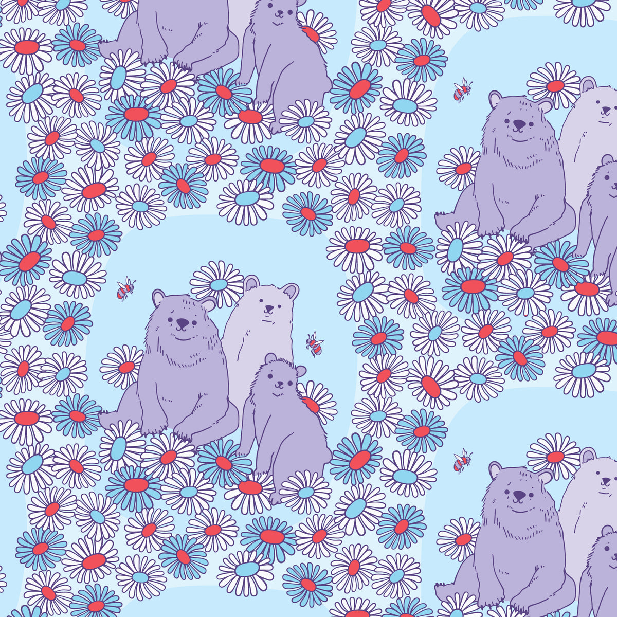 Cloud9-Daisy Bears-fabric-gather here online