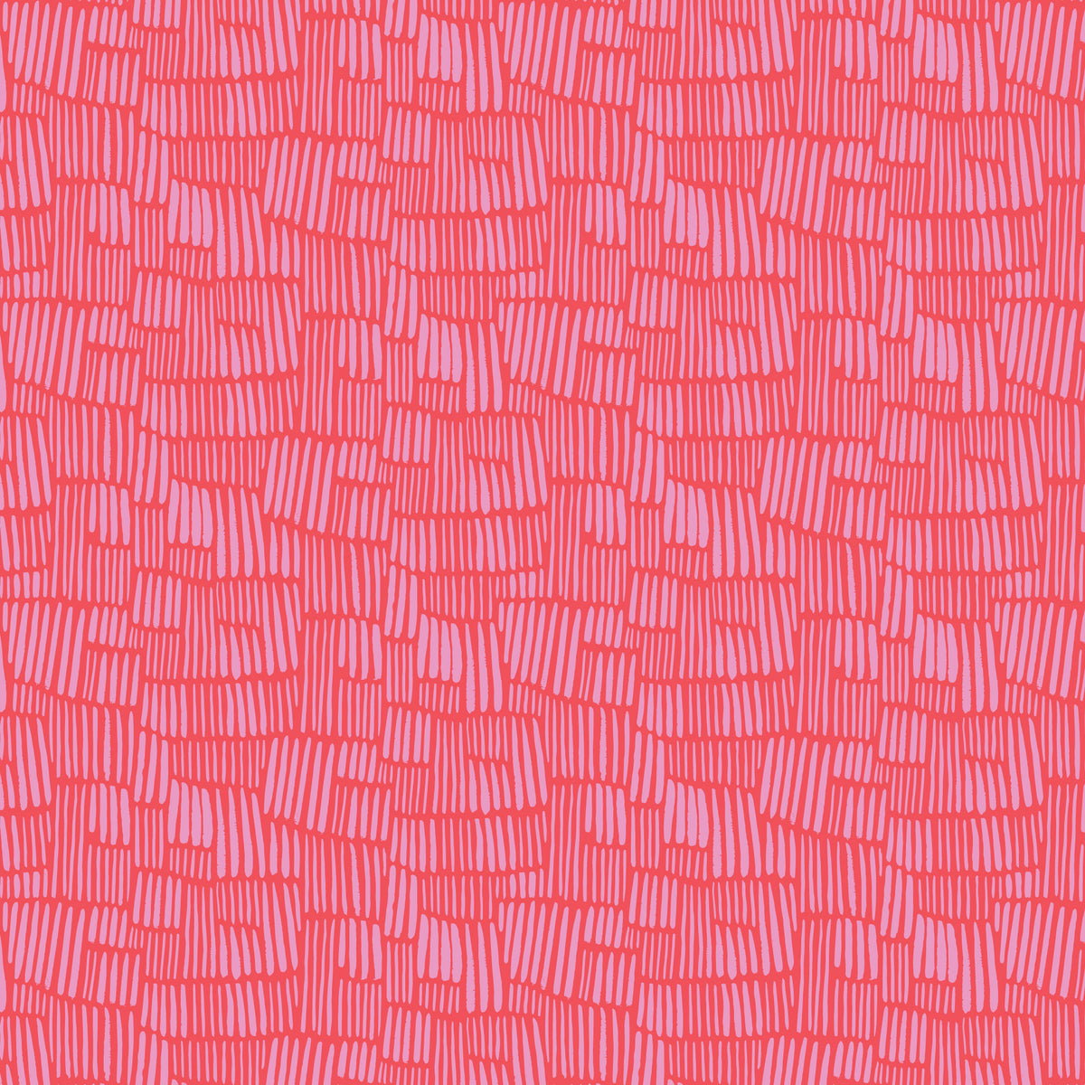 Cloud9-Brush Lines Red/Pink-fabric-gather here online