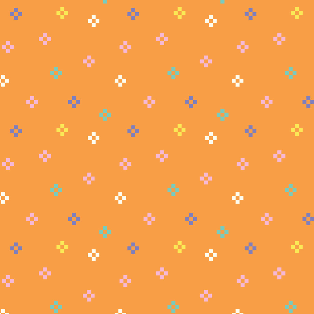 Cloud9-Cosmic Confetti Orange-fabric-gather here online