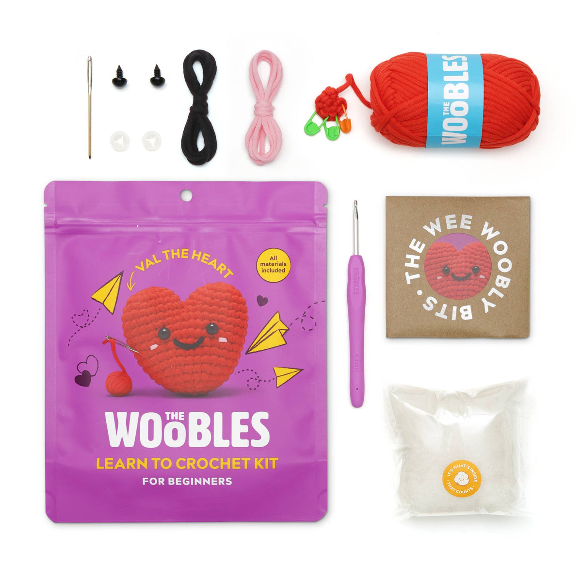 The Woobles-Val the Heart Crochet Kit-knitting / crochet kit-gather here online