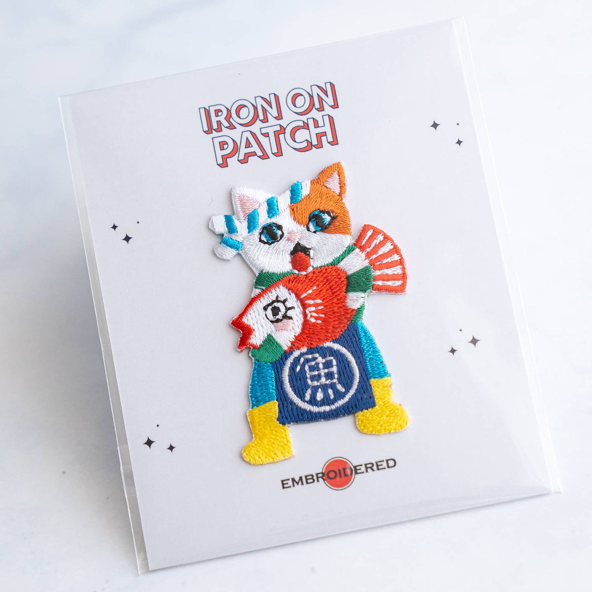 U PLUS INC-Lucky Merchant Cat Iron-On Patch-patches + pins-gather here online