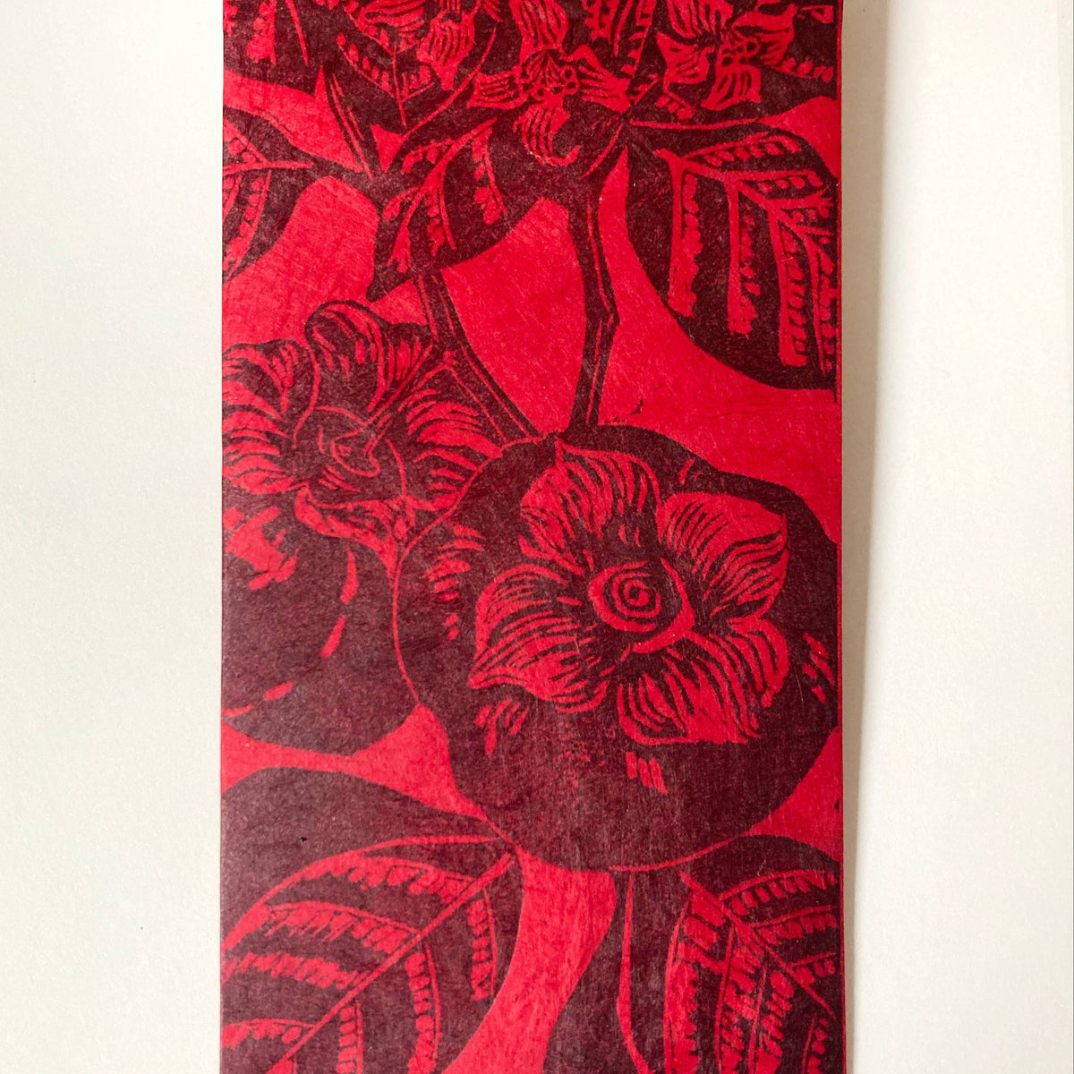 Kathie Studio-Persimmon Blockprinted Red Envelopes-greeting card-gather here online
