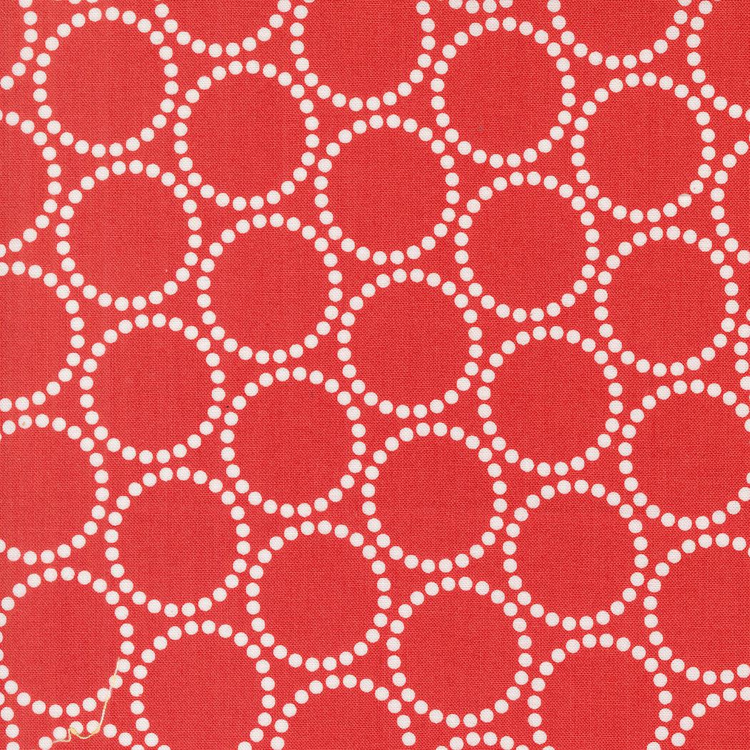 Moda-Pearl Bracelet Red-fabric-gather here online