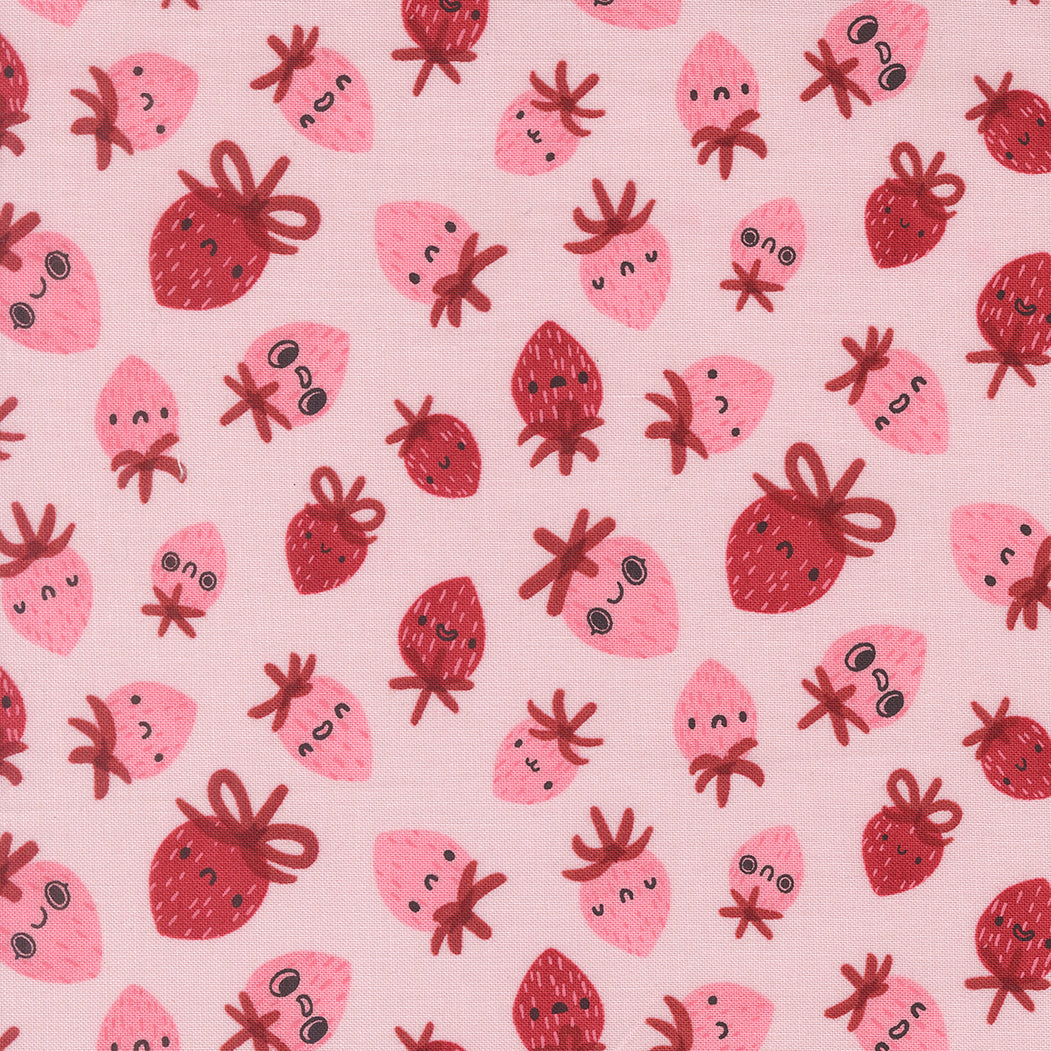 Moda-Strawberries Blush-fabric-gather here online