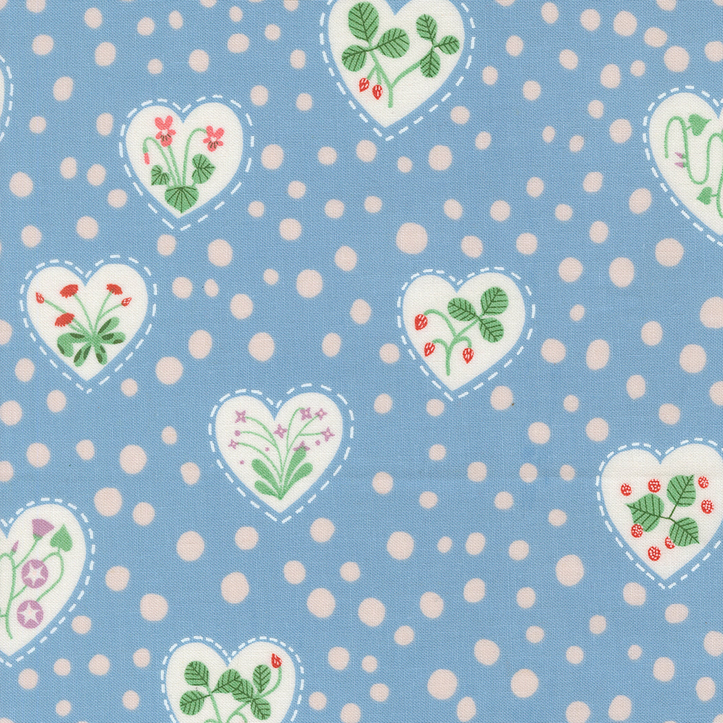 Moda-Flower Heart Sky-fabric-gather here online