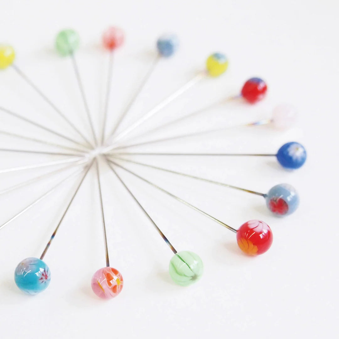 Cohana-Tombo-dama Sewing Pins & Cypress Pincushion Necklace Set-sewing notion-gather here online