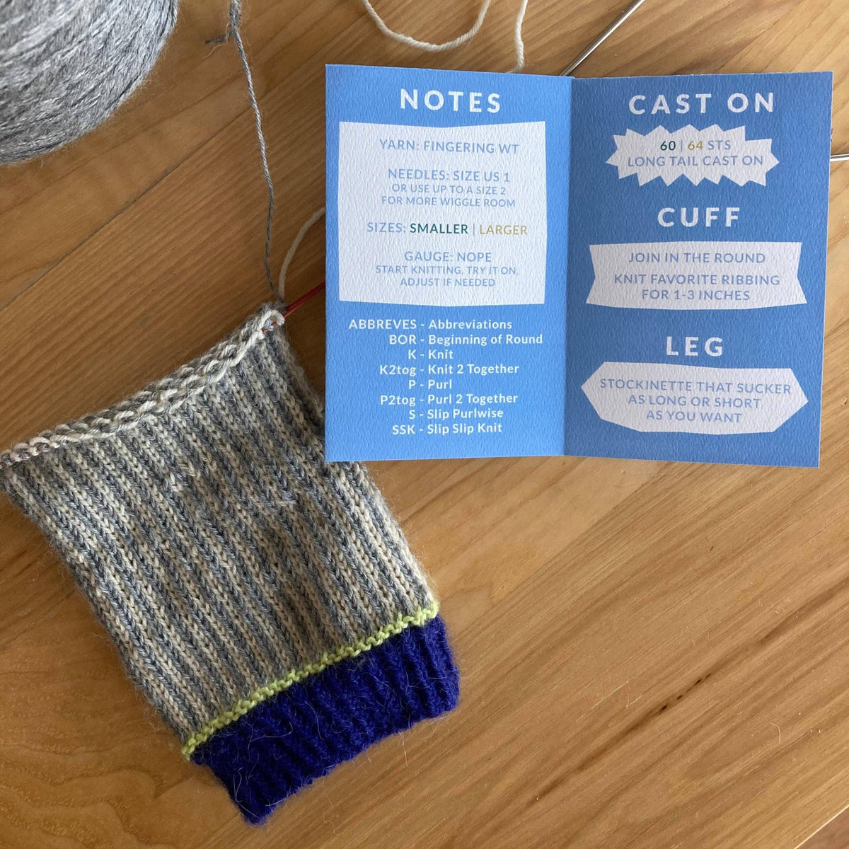 Sundew Sewing Co-Top Down Sock Mini Zine-book-gather here online