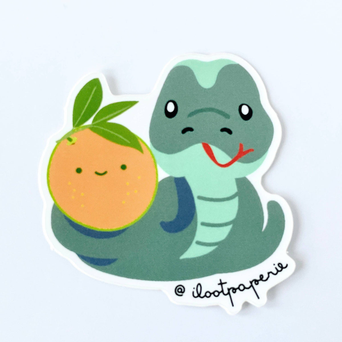 ILOOTPAPERIE-Year of the Snake with Lucky Orange Lunar New Year Sticker-sticker-gather here online