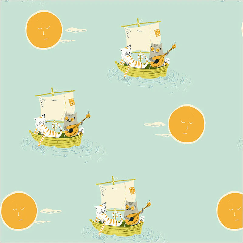 Windham Fabrics-Owl and the Pussycat-fabric-gather here online