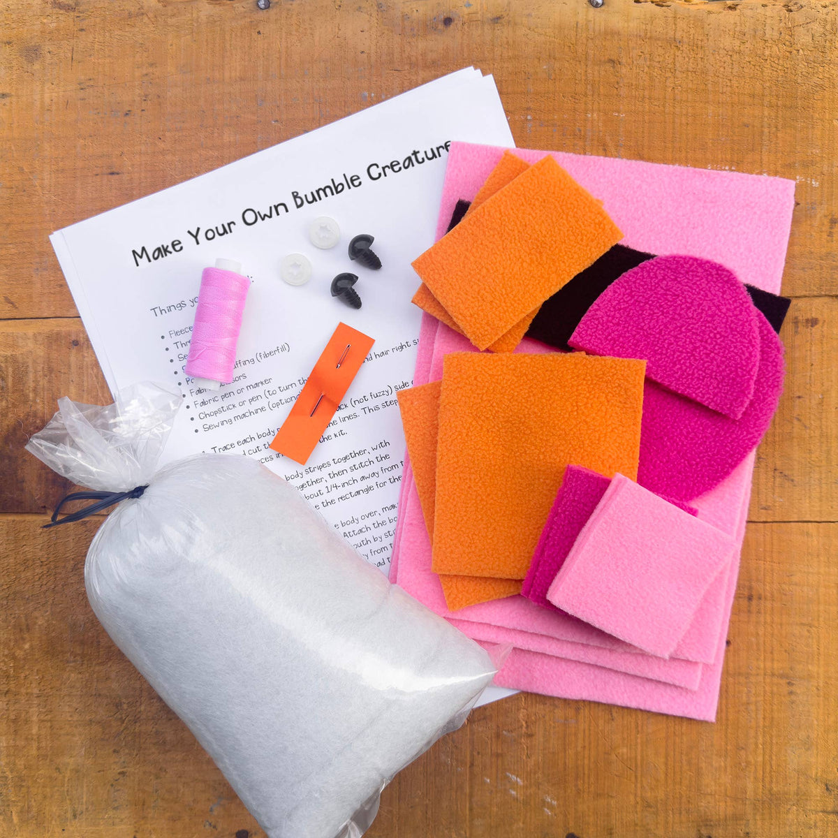 Mr. Sogs-Bumble Creature Sewing Kit - Pink-craft kit-gather here online