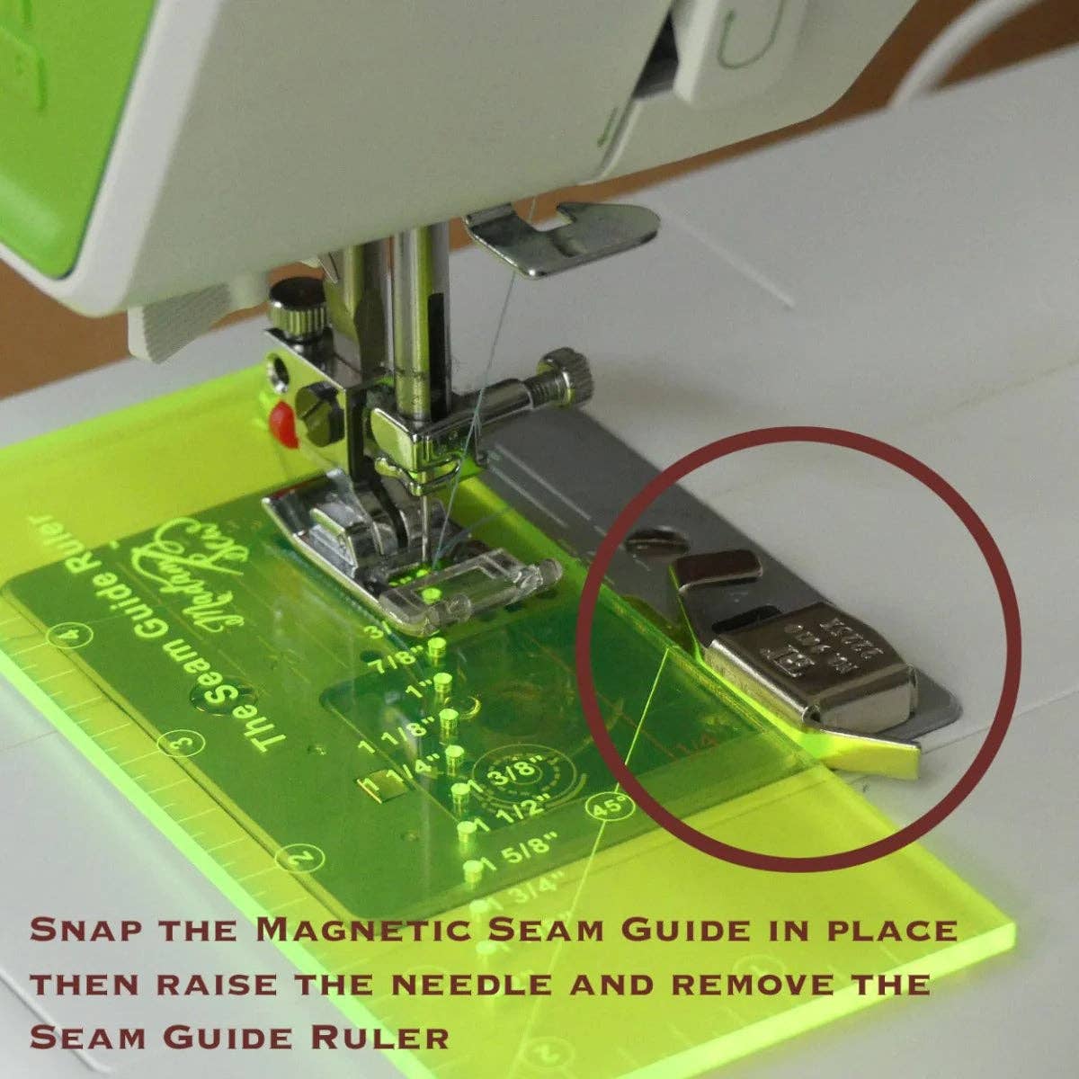 Madam Sew-Seam Guide Ruler & Magnetic Seam Guide Set-sewing notion-gather here online