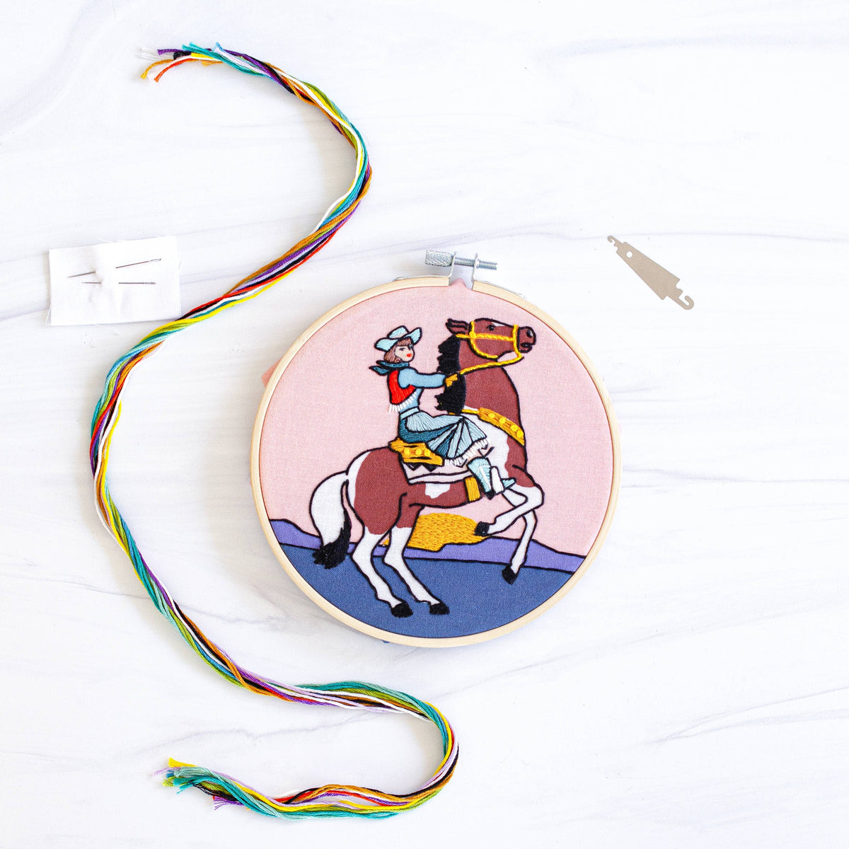 Antiquaria-Cowgirl 6" Embroidery Kit-embroidery kit-gather here online