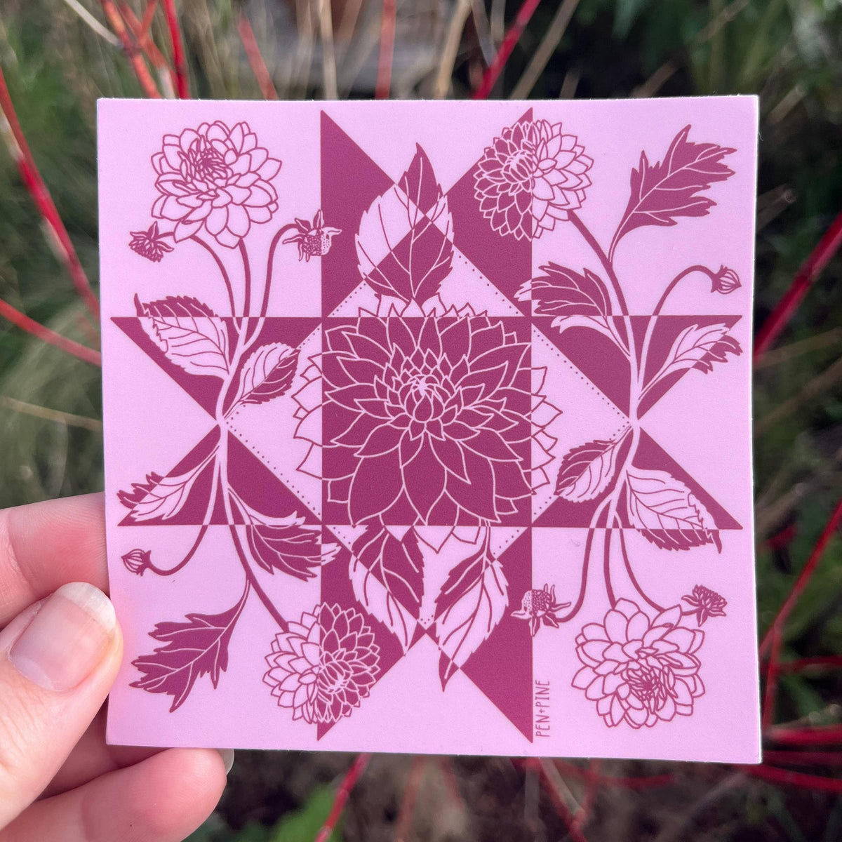 Pen+Pine-Dahlia Sticker-sticker-gather here online
