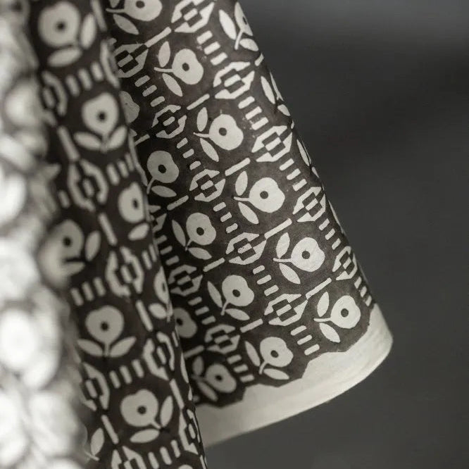 Merchant & Mills-Moonflower Block Print Indian Cotton-fabric-gather here online