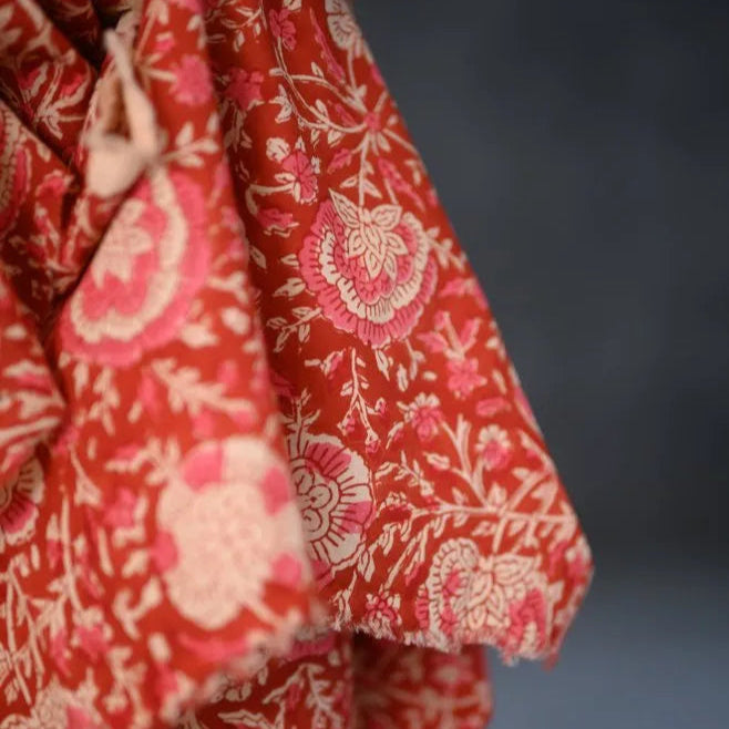 Merchant & Mills-Petals Block Print Indian Cotton-fabric-gather here online
