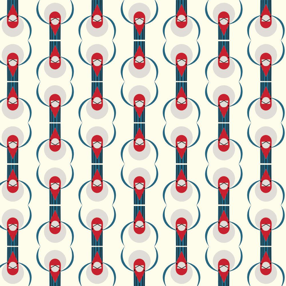 Birch Organic Fabrics-Red Crested Cardinal on Poplin-fabric-gather here online