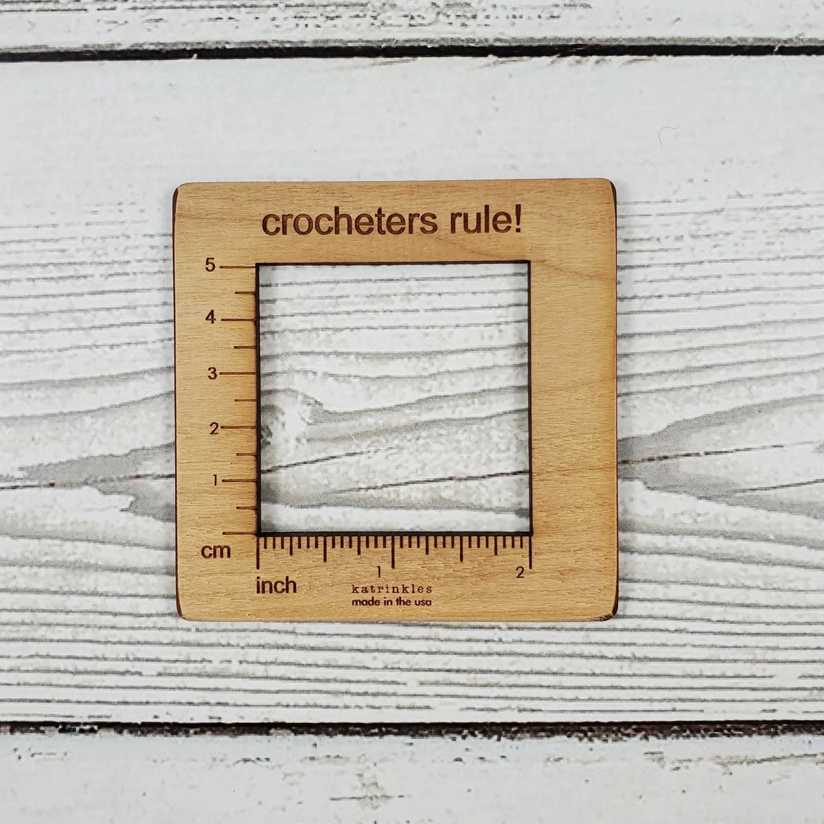 Katrinkles-Crocheters Rule! 2” Gauge-knitting notion-gather here online