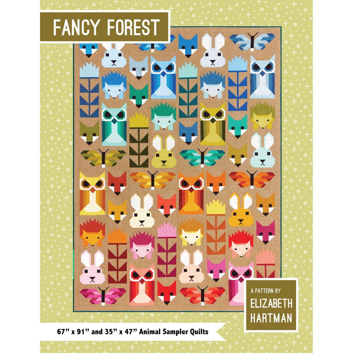 Elizabeth Hartman-Fancy Forest Quilt Pattern-quilting pattern-Default-gather here online