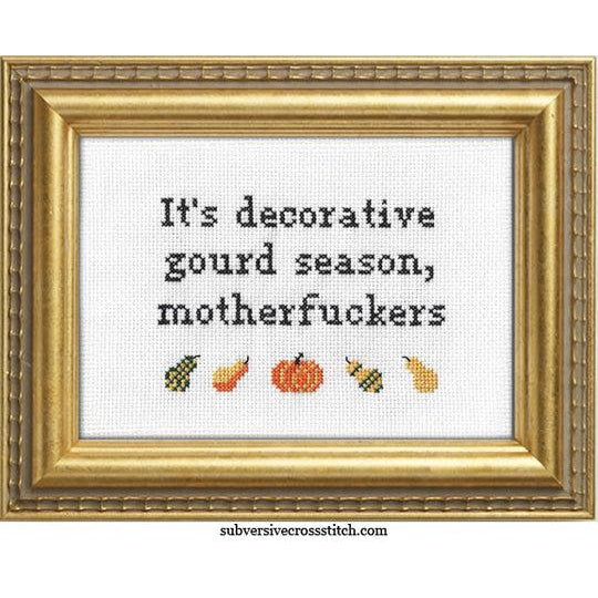 Subversive Cross Stitch-Decorative Gourd Deluxe Cross Stitch Kit-xstitch kit-gather here online