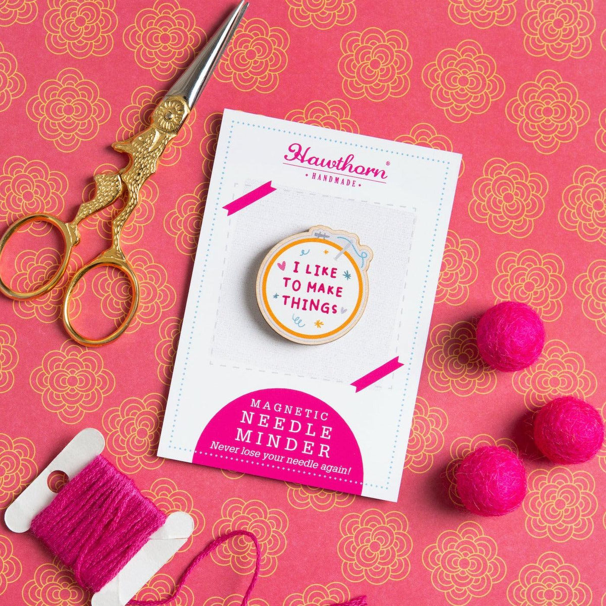 Hawthorn Handmade-I Like to Make Things Magnetic Needle Minder-notion-gather here online