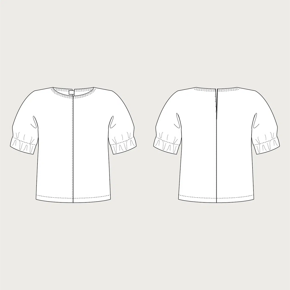 Assembly Line-Cuff Top Mini Pattern-sewing pattern - kids-gather here online