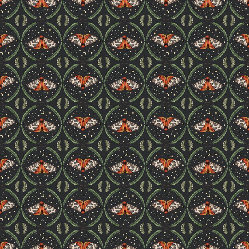 Dear Stella-Call to Light Midnight-fabric-gather here online