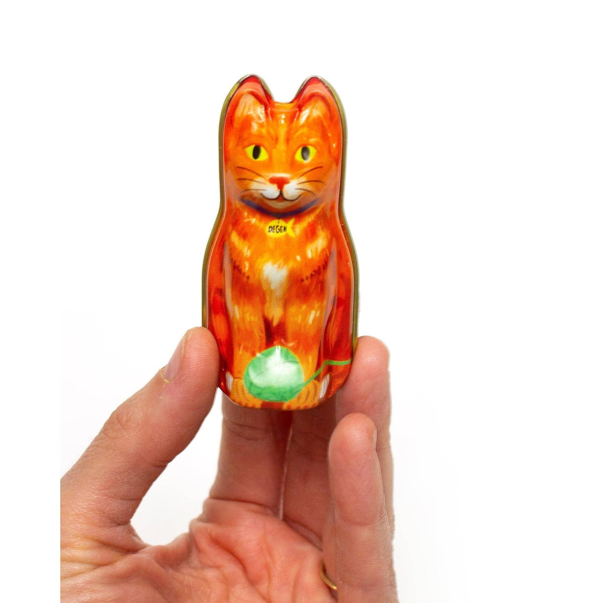 DEGEN-Orange Cat Tin - Stitch Markers-knitting notion-gather here online