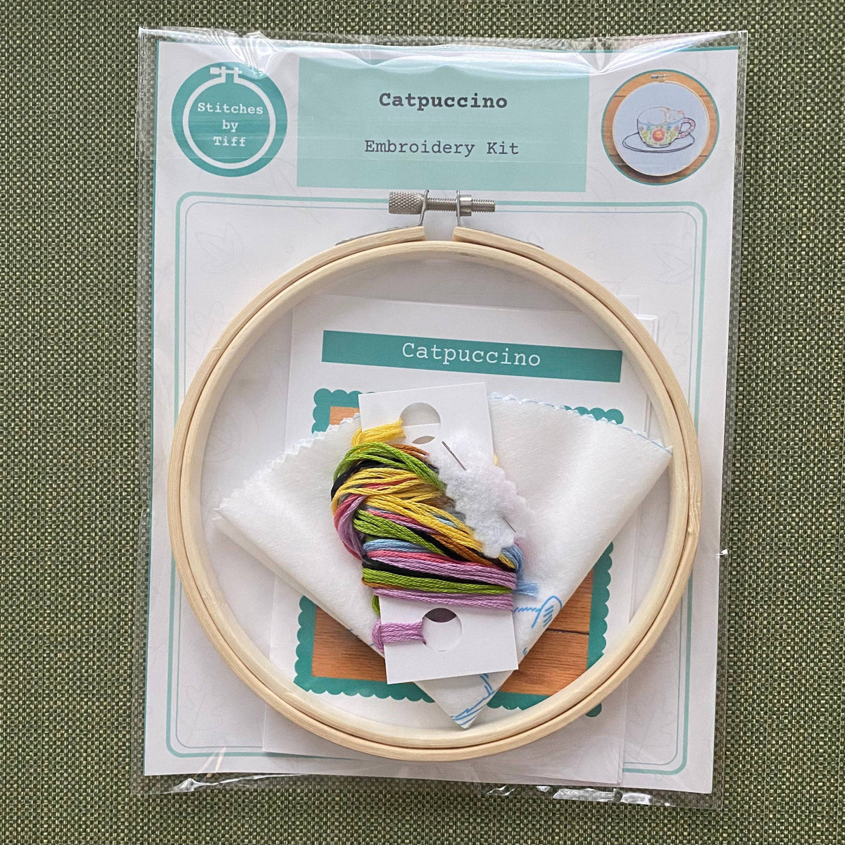 Stitches By Tiff-Catpuccino Embroidery Kit-embroidery kit-gather here online