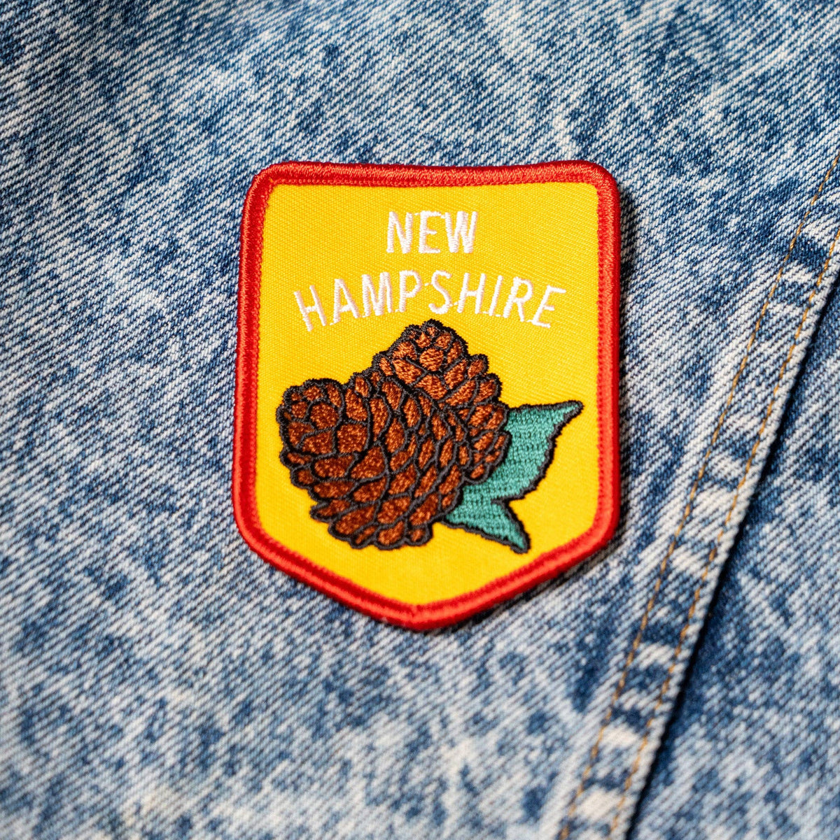 Oxford Pennant-New Hampshire Iron-On Patch-patches + pins-gather here online