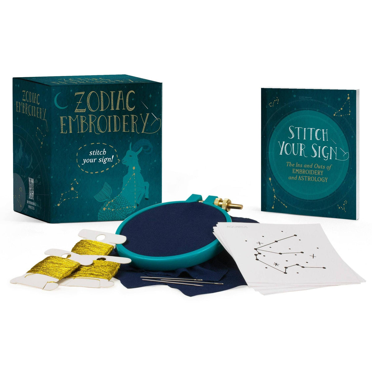 Hachette-Zodiac Embroidery: Stitch Your Sign-embroidery kit-gather here online