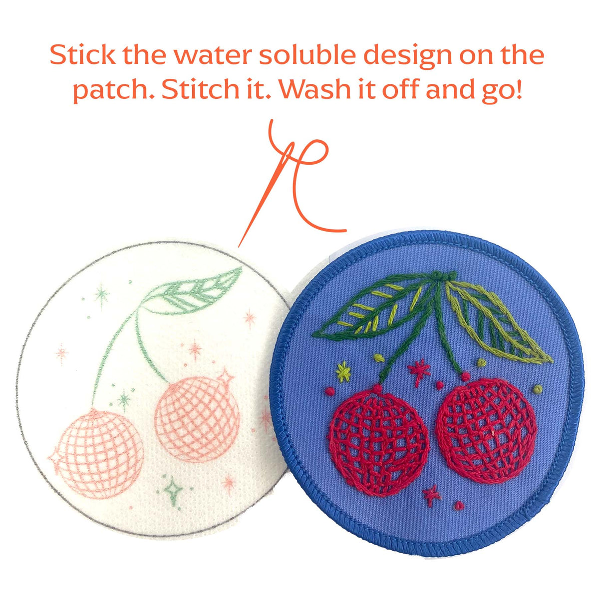 Keller Design Co.-DIY Embroidery Patch Kit - Floral-embroidery kit-gather here online