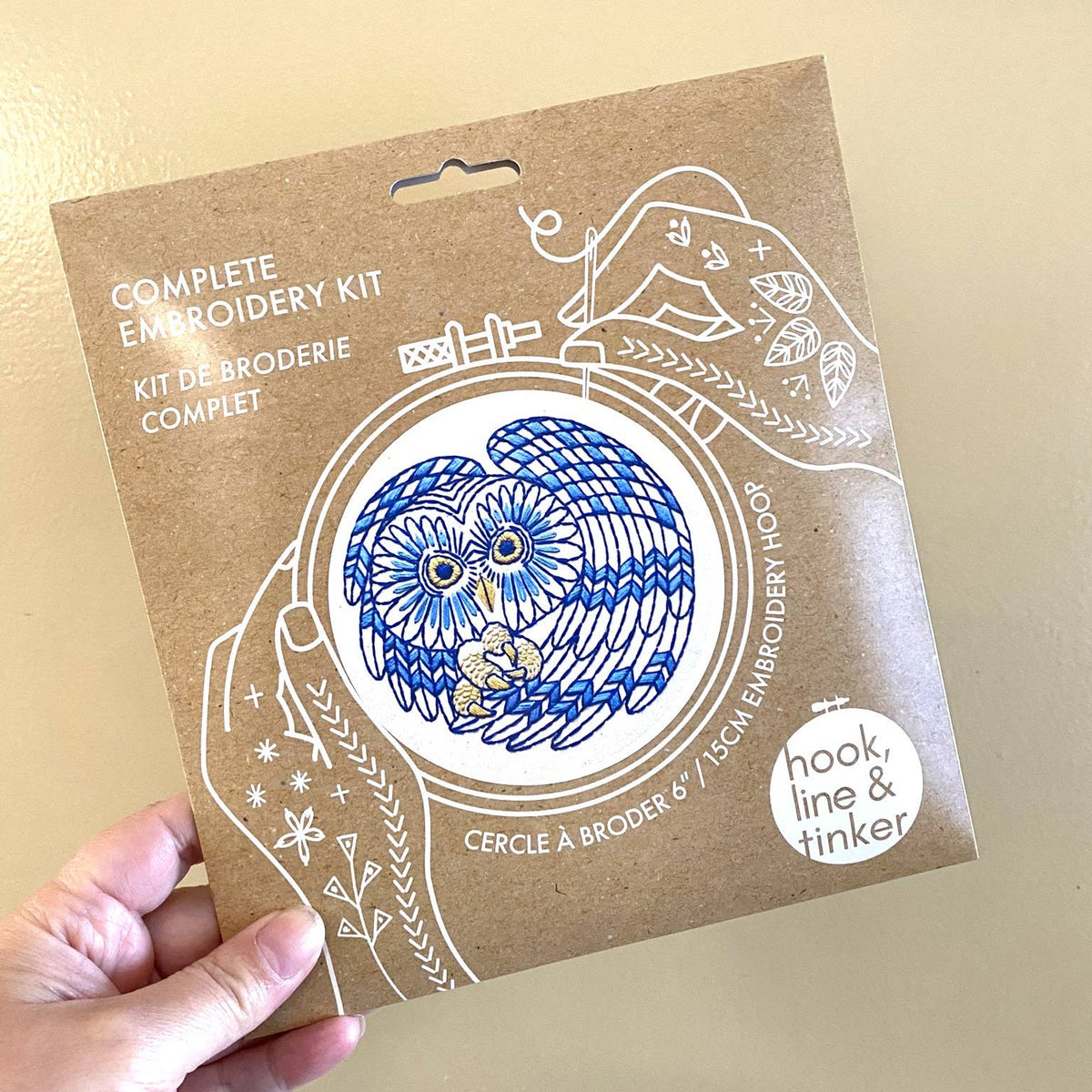 Hook, Line & Tinker-Boreal Owl Embroidery Kit-embroidery kit-gather here online