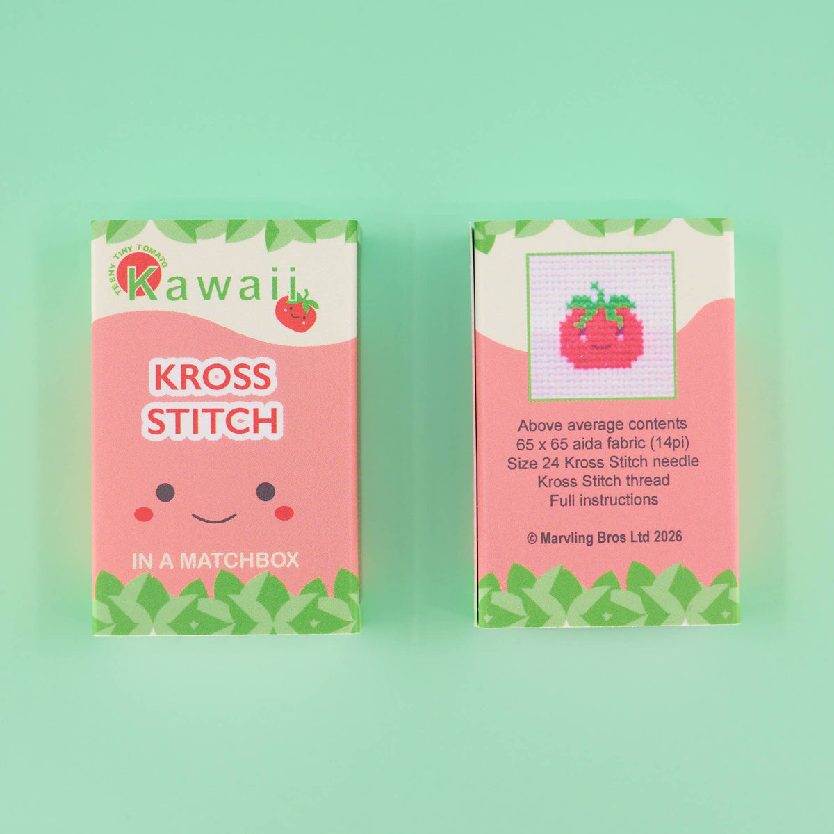 Marvling Bros Ltd-Kawaii Tomato Mini Cross Stitch Kit-xstitch kit-gather here online