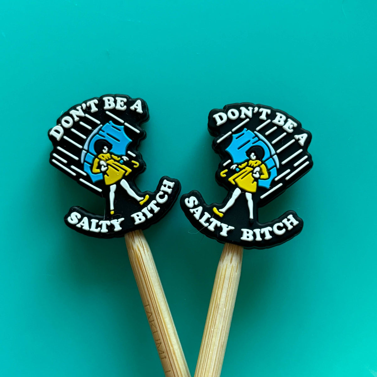 Comma Craft Co-Don't Be a Salty Bitch Knitting Needle Point Protectors-knitting notion-gather here online