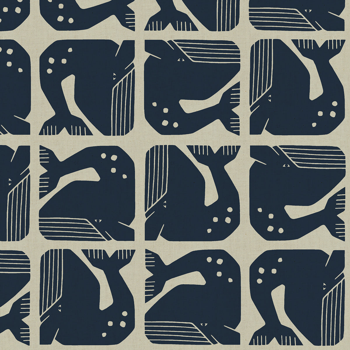 Cotton + Steel-Grumpy Whale Blue-Gray Unbleached-fabric-gather here online