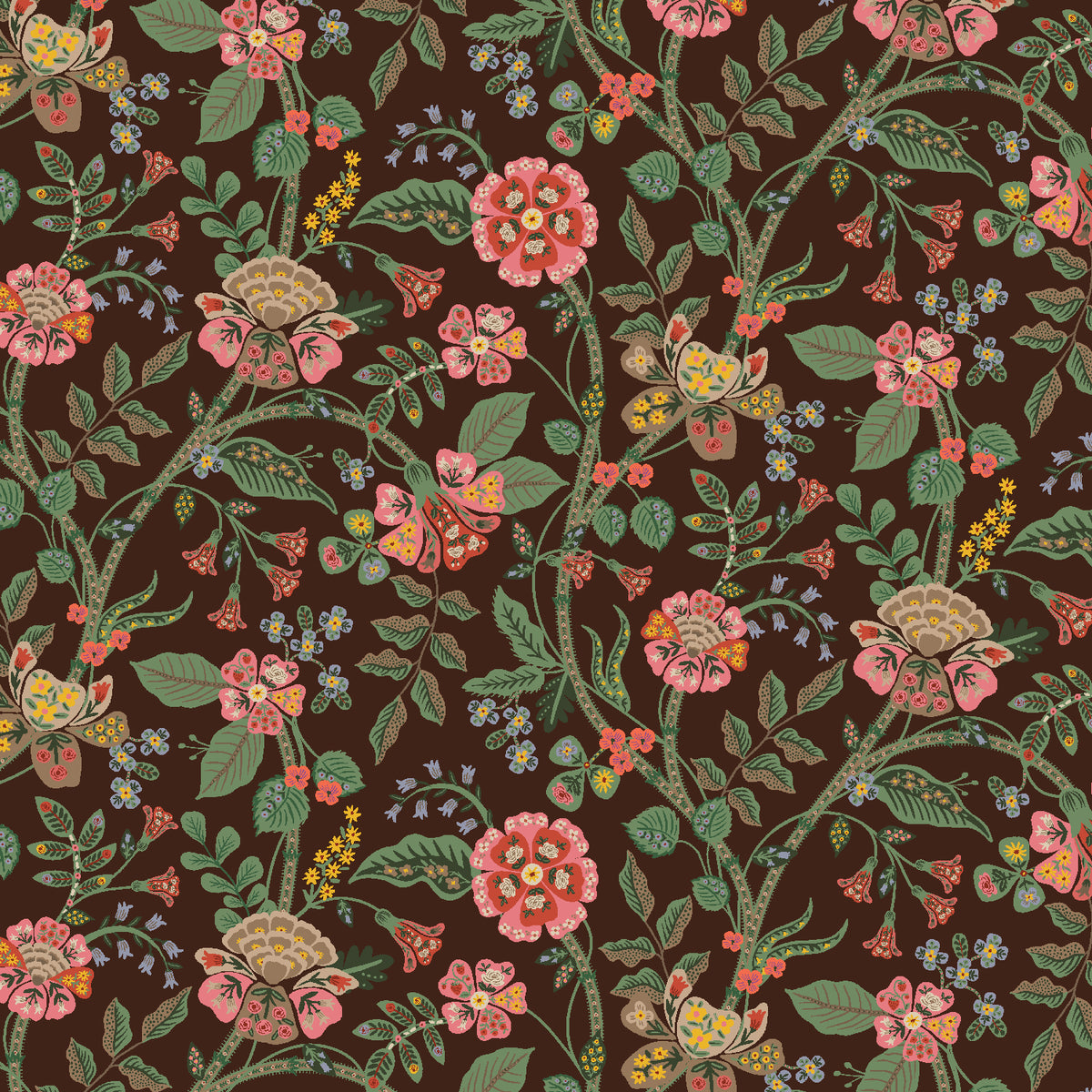 Cotton + Steel-Gracie Cocoa on Rayon-fabric-gather here online