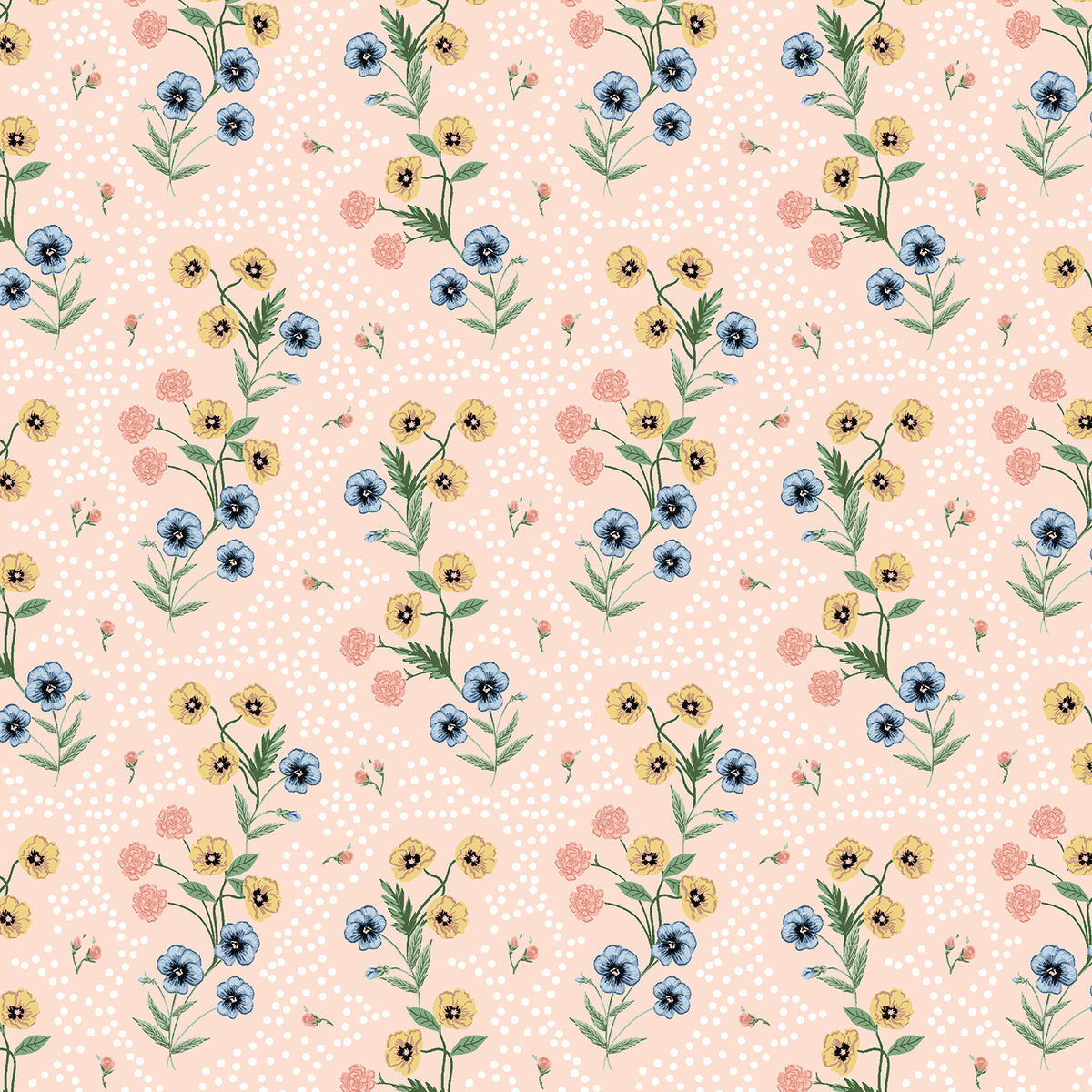 Cotton + Steel-Poppy Pink-fabric-gather here online