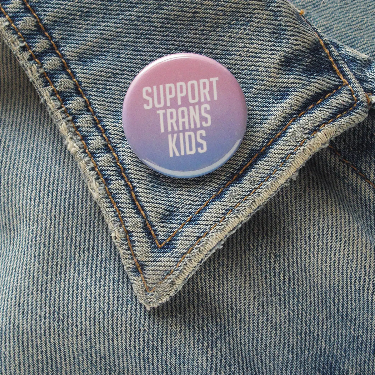Word For Word-Support Trans Kids Pinback Button-accessory-gather here online