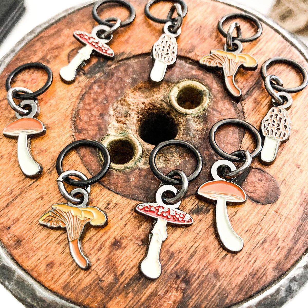Firefly Notes-Makers Mushrooms Stitch Marker Pack-knitting notion-gather here online