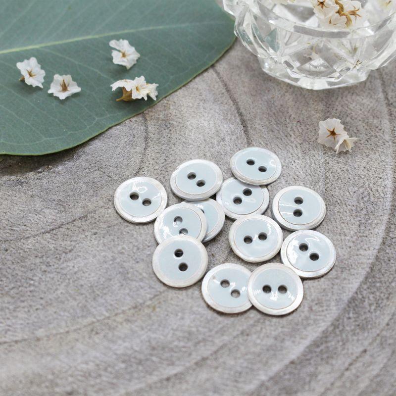 Atelier Brunette - 10mm Halo Button (each) - 17 Sage - gatherhereonline.sbs