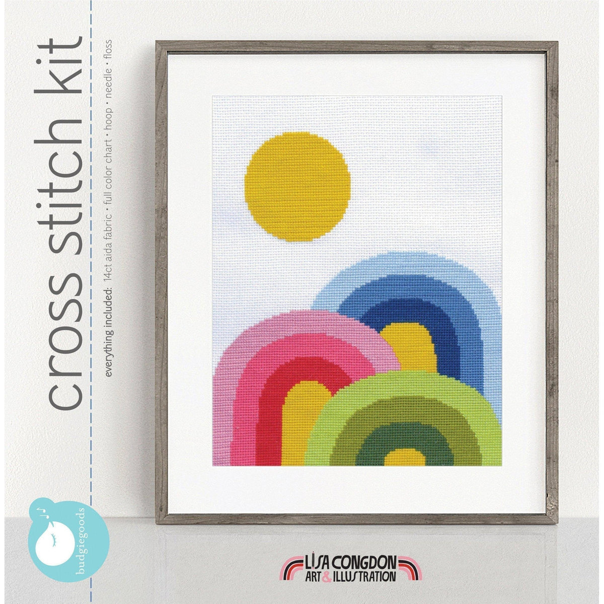 budgiegoods-Rainbow Trifecta Cross Stitch-xstitch kit-gather here online