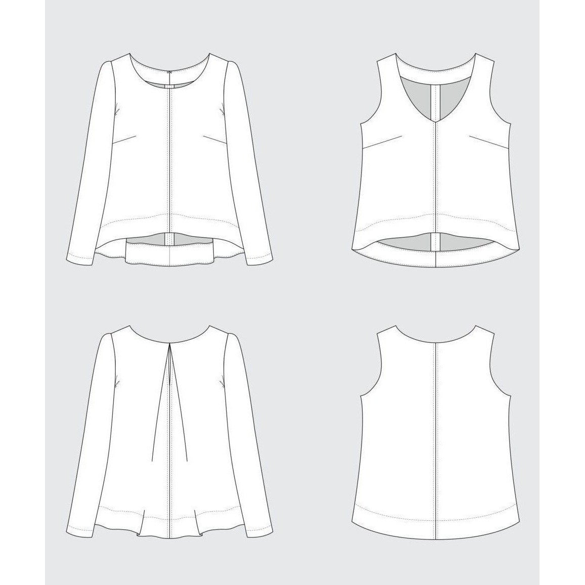 Grainline Studio - Hadley Top Pattern - Default - gatherhereonline.sbs