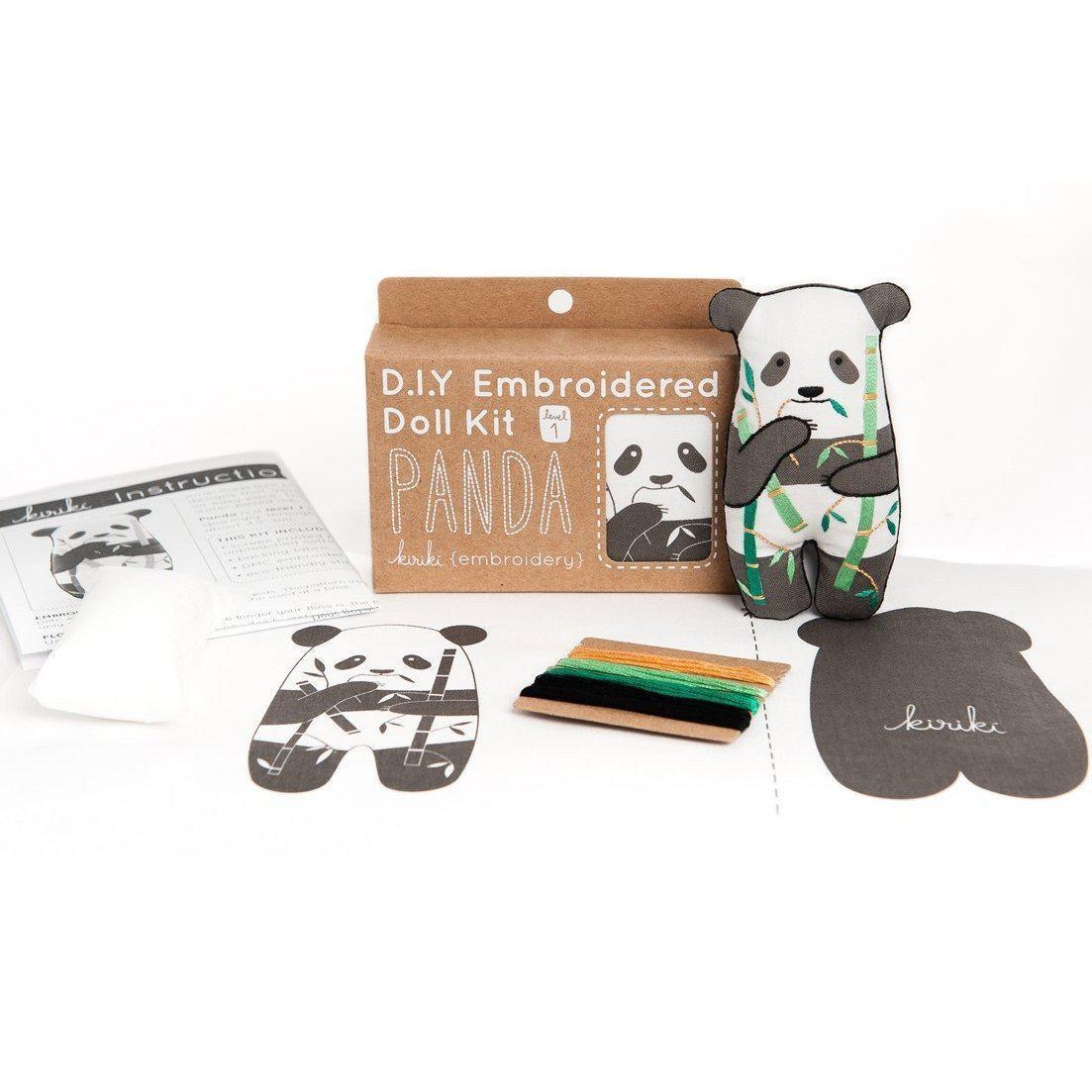 Kiriki Press - Panda DIY Embroidery Kit - Default - gatherhereonline.sbs