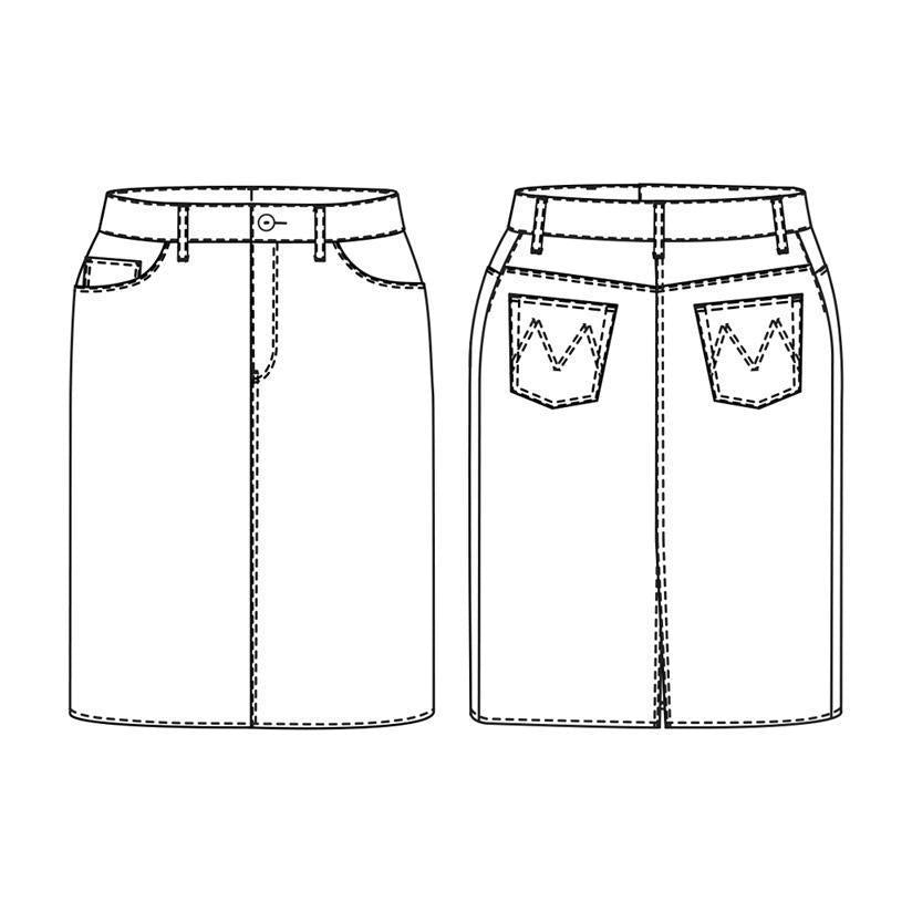 Merchant & Mills - Clementine Denim Skirt Pattern - Default - gatherhereonline.sbs