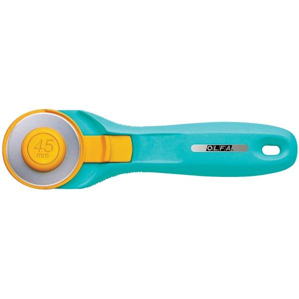 Olfa - Quick-Change Rotary Cutter - Aqua - 45mm - - gatherhereonline.sbs
